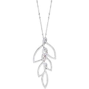 MORELLATO Italy Silver Leaf Pendant Necklace